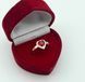 Каблучка зі срібла та золотлю вставкою &laquo;Червоне серце&raquo; 301к-н фото 8