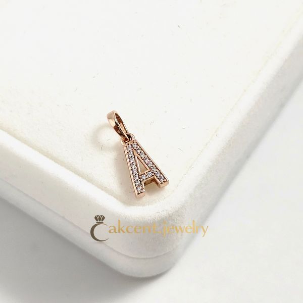 Підвіска золота літера А з білими фіанітами 3010080з-11 А 0.91 фото