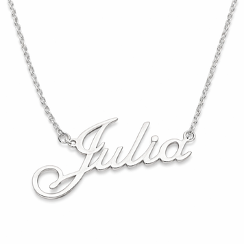 Колье из серебра с именем Julia на тонкой цепочке 2010-Н фото