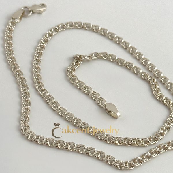 Цепочка серебряная с плетением Бисмарк 802сл-2 фото